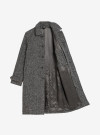 Car Coat Tweed Chevron Grey