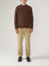 Brown Round Neck Pullover