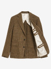 Glencheck Tweed Jacket Brown and Red