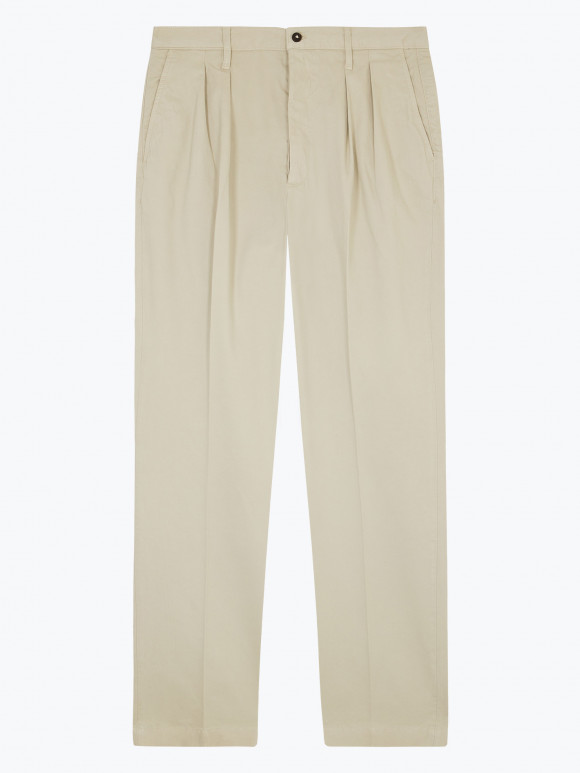 Beige Chino with pleats PACOG023INT | Swann
