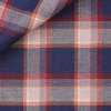 Flannel Check Pattern Blue Orange