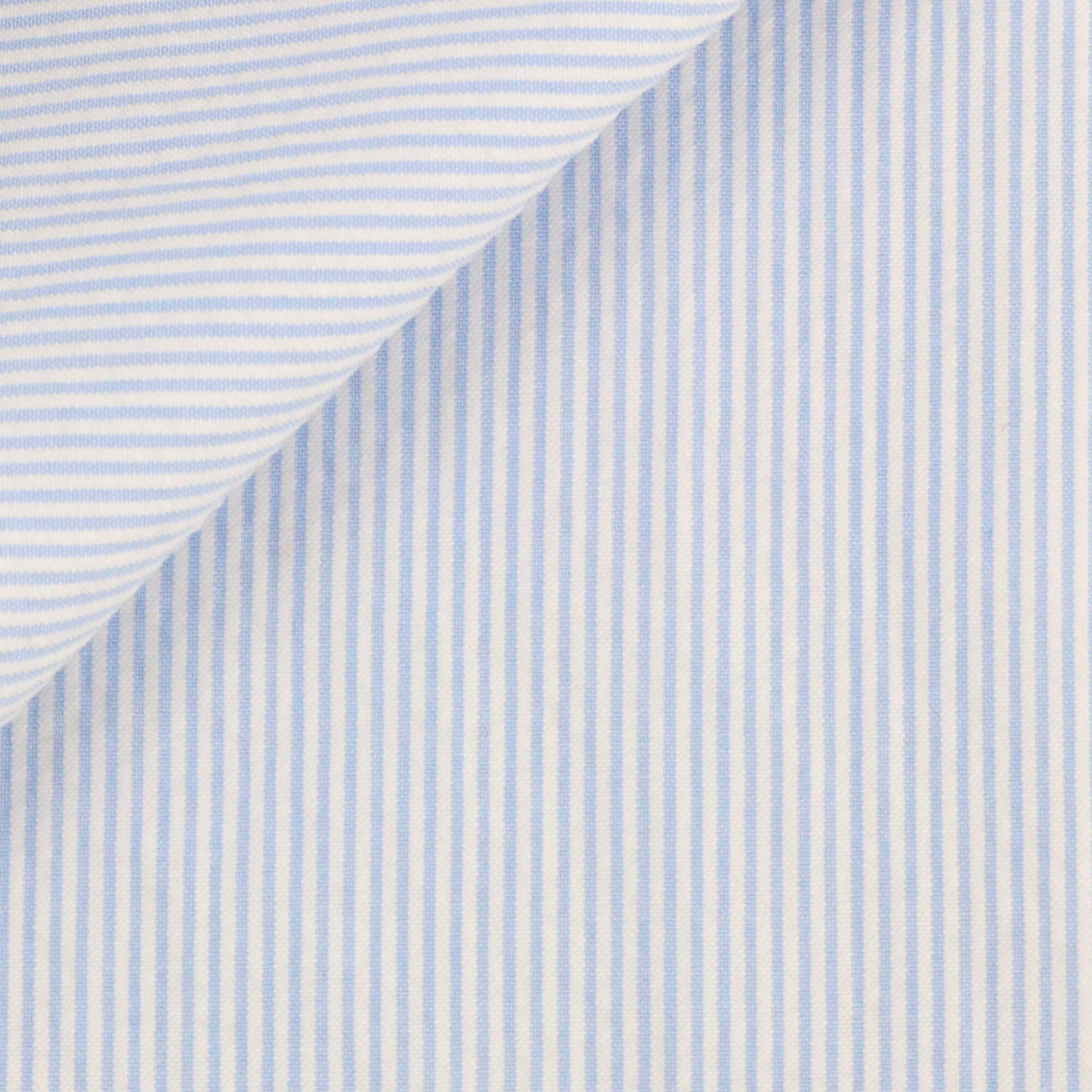 Blue Striped Seersucker Fabric