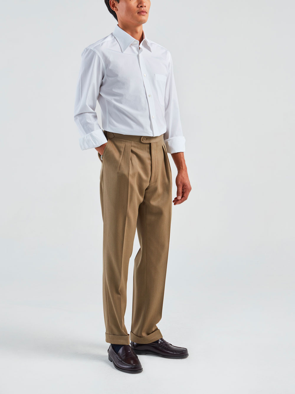 Plain White Poplin Shirt CH127358 | Swann