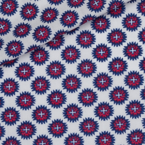 Poplin Pattern Blue Red